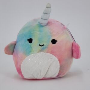 Squishmallows Navina Narwhal 5.5" with Tag Tie Dye Plush